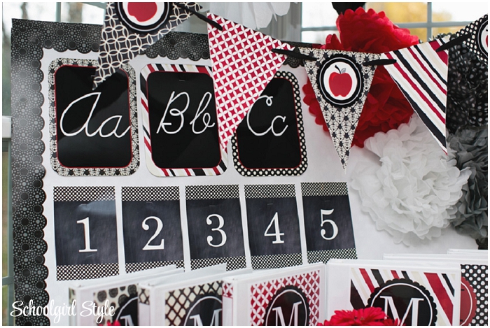 Modern Apple: Black + Red Classroom Theme